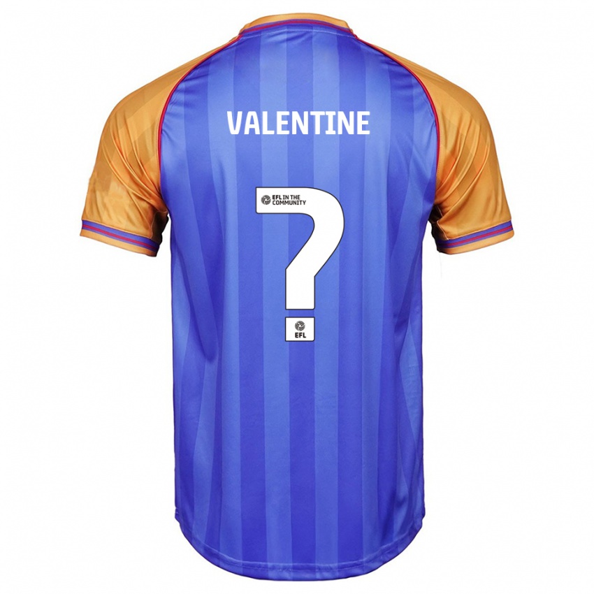 גברים Jayden Valentine #0 כחול כתום ג'רזי ביתית 2025/26 חולצה קצרה