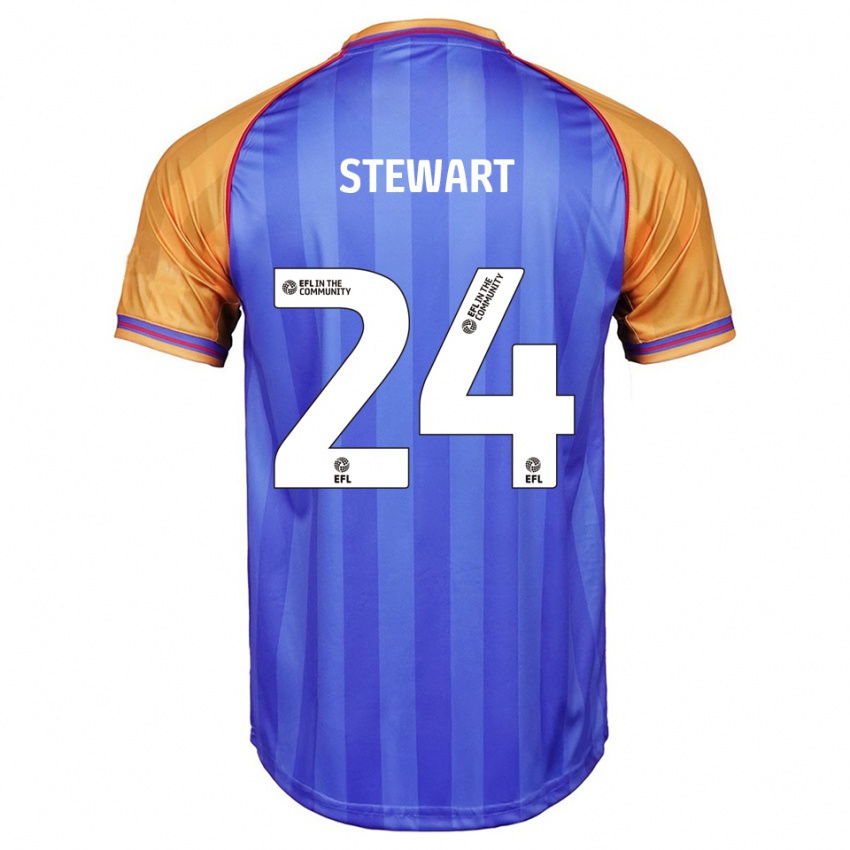 גברים קאלום סטיוארט #24 כחול כתום ג'רזי ביתית 2025/26 חולצה קצרה