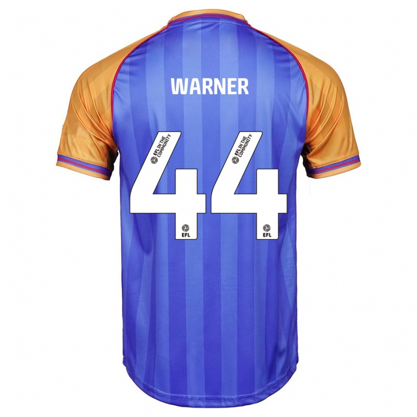 גברים James Warner #44 כחול כתום ג'רזי ביתית 2025/26 חולצה קצרה