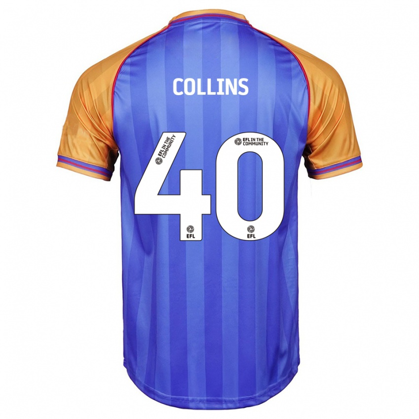 גברים Jude Collins #40 כחול כתום ג'רזי ביתית 2025/26 חולצה קצרה