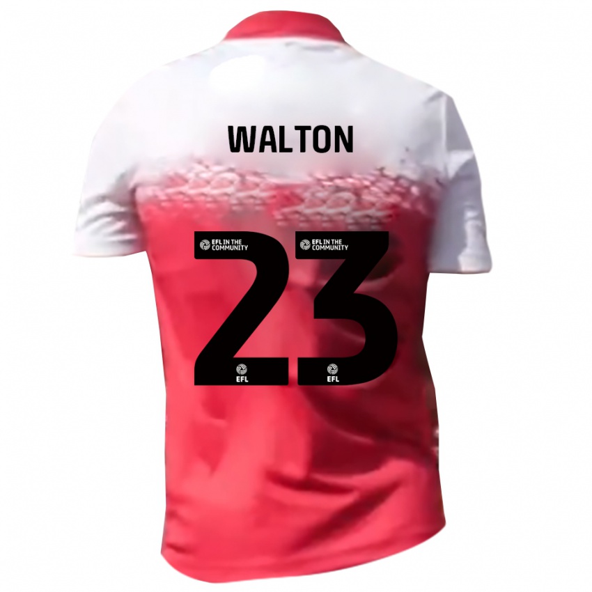 גברים Tyler Walton #23 אדום לבן ג'רזי ביתית 2025/26 חולצה קצרה