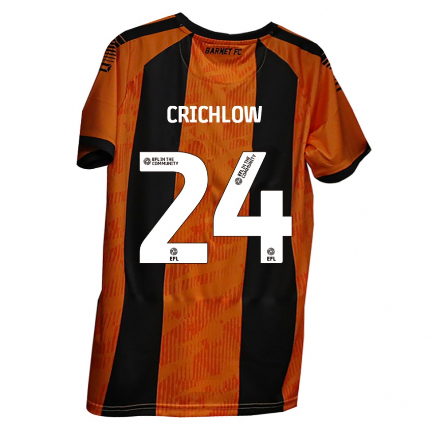 גברים Romoney Crichlow #24 כתום שחור ג'רזי ביתית 2025/26 חולצה קצרה