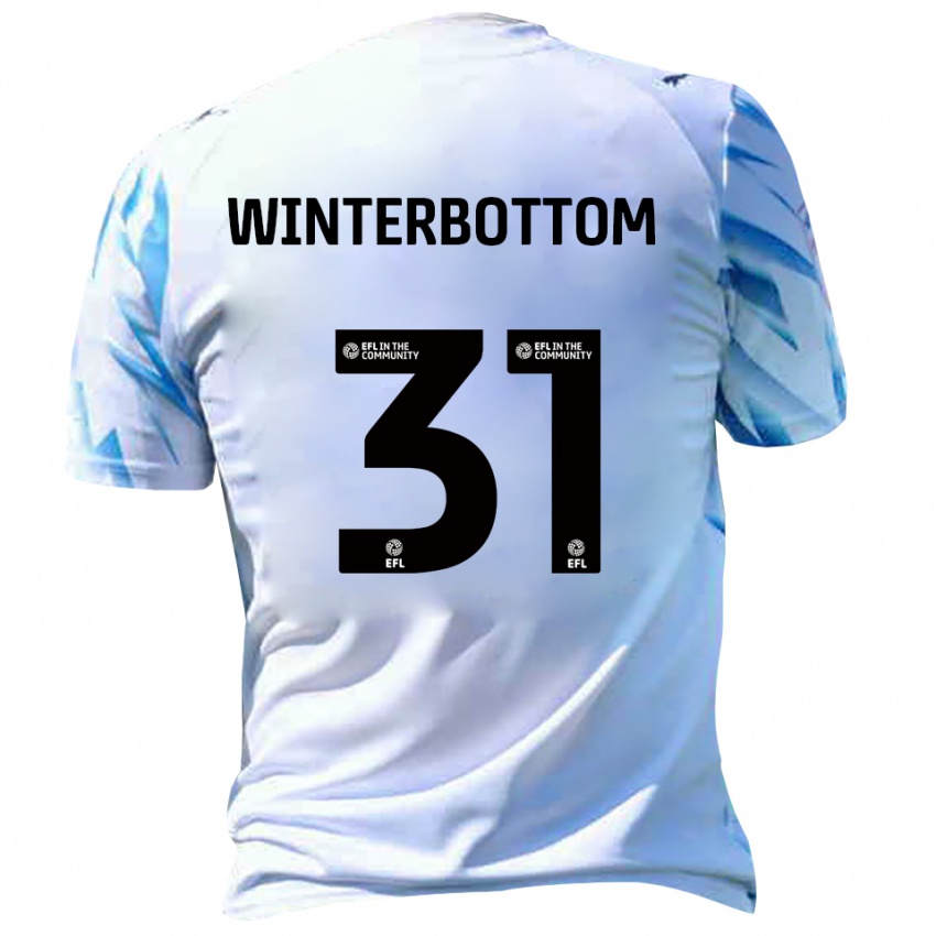 גברים בן ווינטרבוטום #31 לבן תכלת ג'רזי ביתית 2025/26 חולצה קצרה