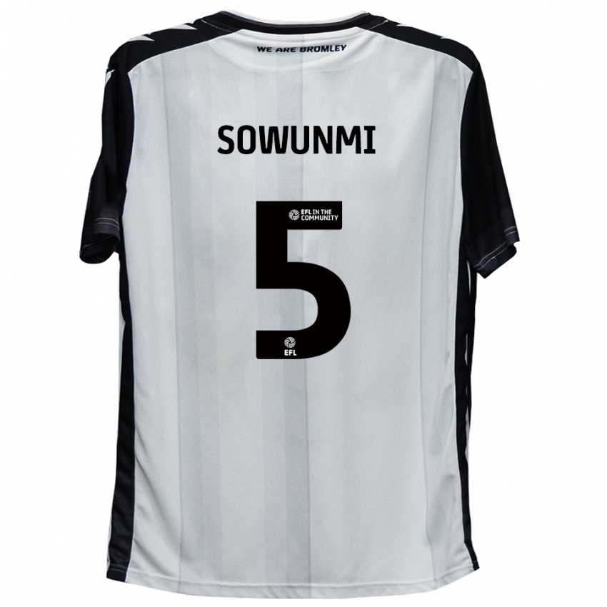 גברים עומר סוואנמי #5 לבן שחור ג'רזי ביתית 2025/26 חולצה קצרה