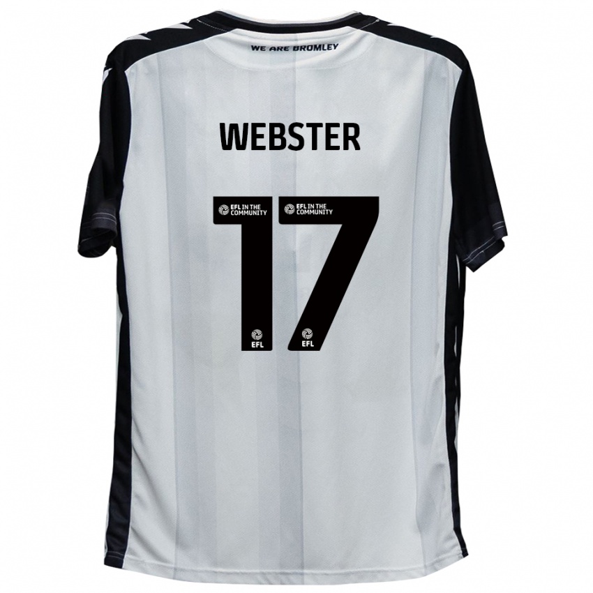 גברים ביירון ובסטר #17 לבן שחור ג'רזי ביתית 2025/26 חולצה קצרה