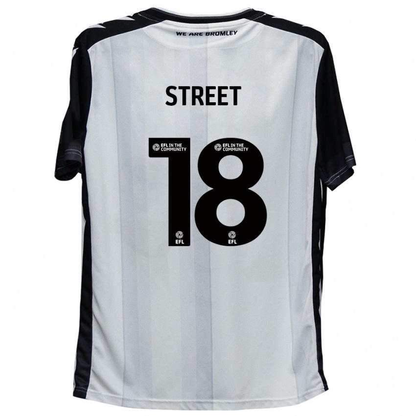 גברים Will Street #18 לבן שחור ג'רזי ביתית 2025/26 חולצה קצרה