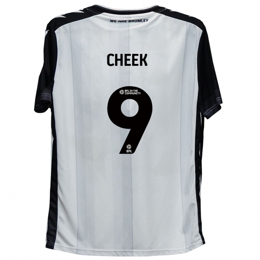 גברים מיכאל צ׳יק #9 לבן שחור ג'רזי ביתית 2025/26 חולצה קצרה