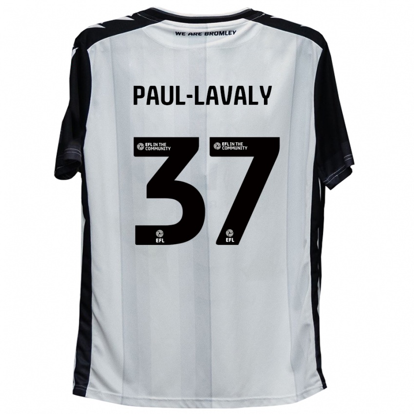 גברים Nathan Paul-Lavaly #37 לבן שחור ג'רזי ביתית 2025/26 חולצה קצרה