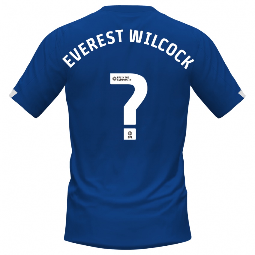 גברים Tom Everest Wilcock #0 כחול לבן ג'רזי ביתית 2025/26 חולצה קצרה