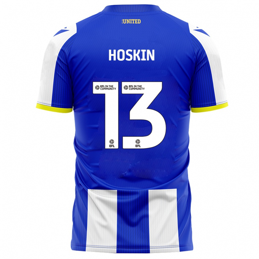 גברים Owen Hoskin #13 כחול לבן ג'רזי ביתית 2025/26 חולצה קצרה