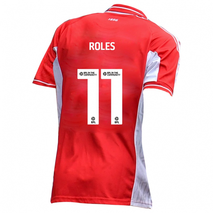 גברים Jack Roles #11 אדום לבן ג'רזי ביתית 2025/26 חולצה קצרה