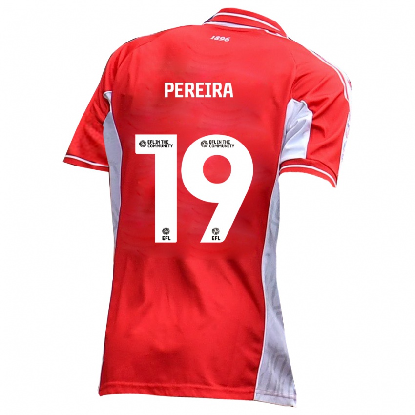 גברים דיון פריירה #19 אדום לבן ג'רזי ביתית 2025/26 חולצה קצרה