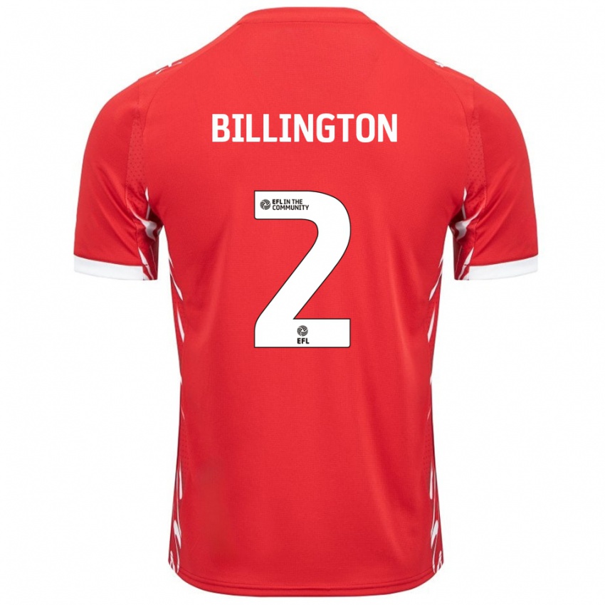 גברים לואיס בילינגטון #2 אדום לבן ג'רזי ביתית 2025/26 חולצה קצרה