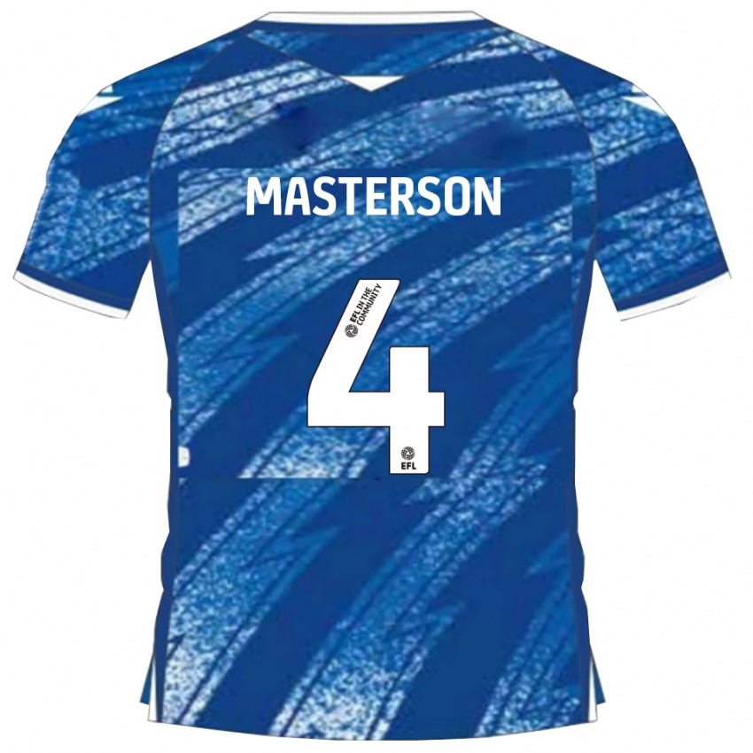 גברים קונור מאסטרסון #4 כחול לבן ג'רזי ביתית 2025/26 חולצה קצרה
