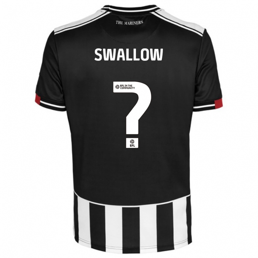 גברים Ray Swallow #0 שחור לבן אדום ג'רזי ביתית 2025/26 חולצה קצרה