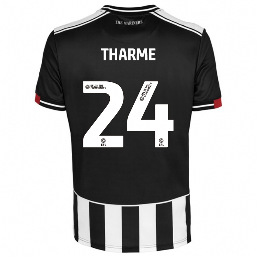 גברים דאג ת'ארמי #24 שחור לבן אדום ג'רזי ביתית 2025/26 חולצה קצרה