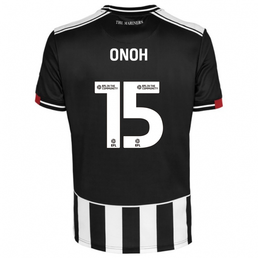 גברים Fortune Onoh #15 שחור לבן אדום ג'רזי ביתית 2025/26 חולצה קצרה