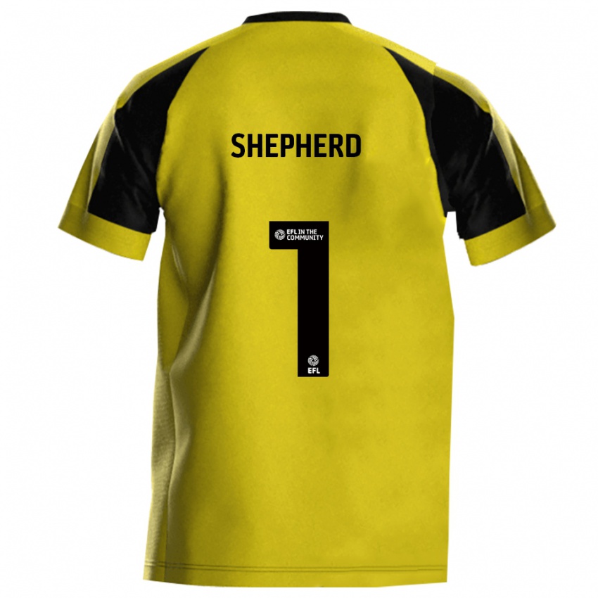 גברים Frankie Shepherd #1 צהוב אפור ג'רזי ביתית 2025/26 חולצה קצרה