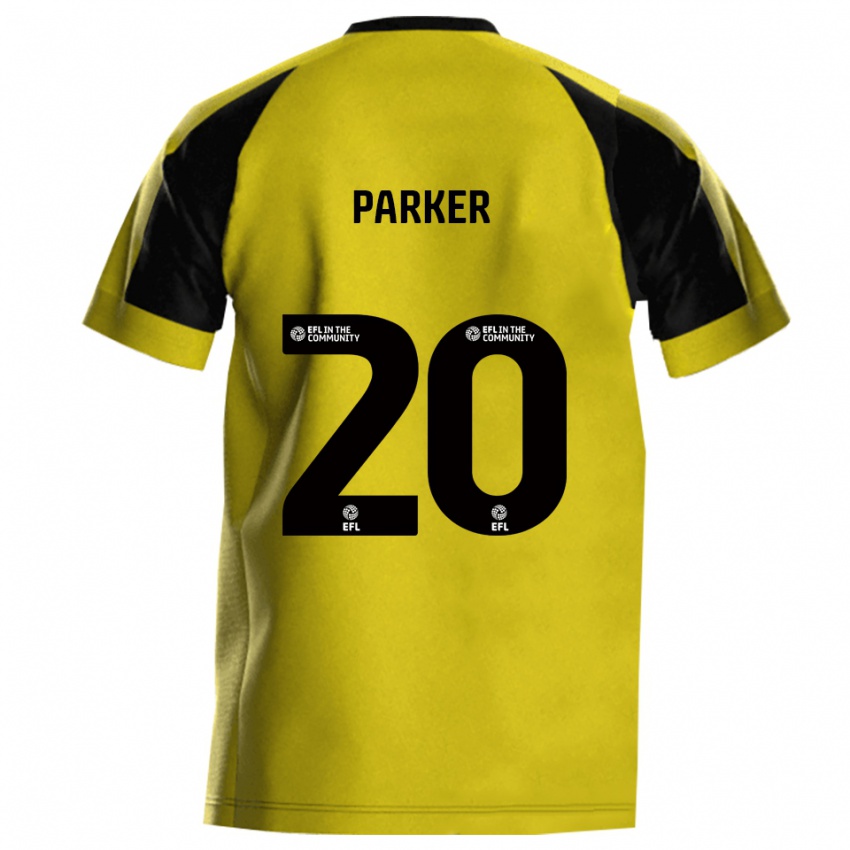 גברים Charley Parker #20 צהוב אפור ג'רזי ביתית 2025/26 חולצה קצרה