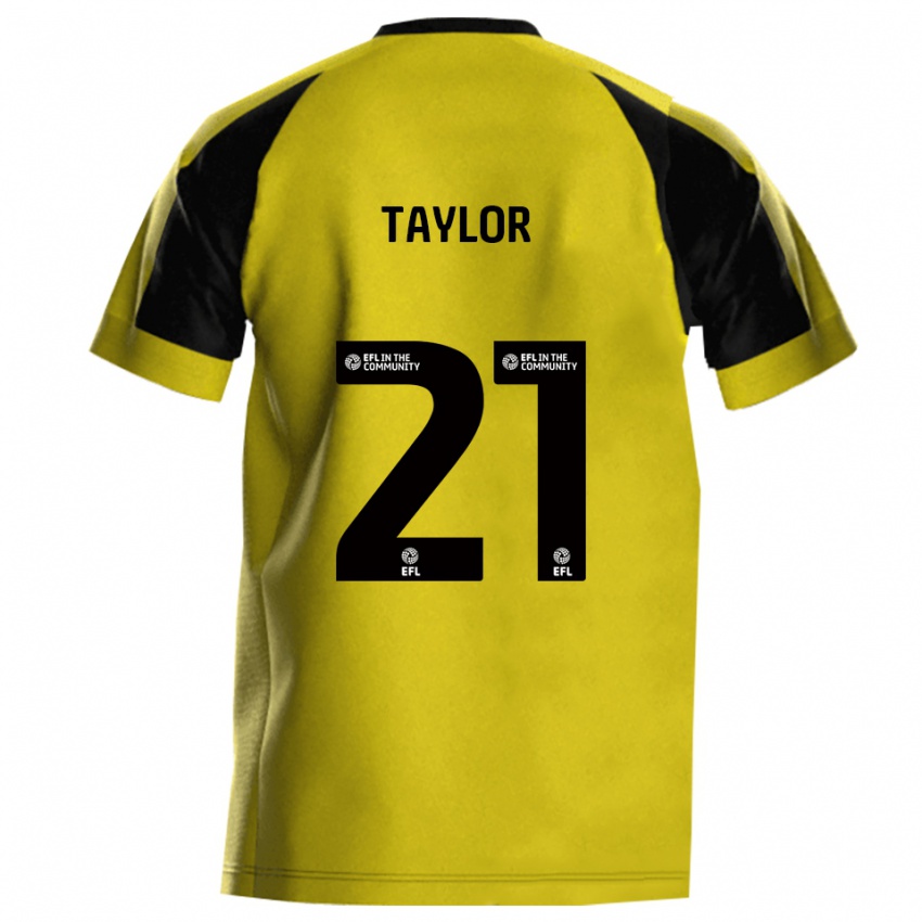 גברים אליס טיילור #21 צהוב אפור ג'רזי ביתית 2025/26 חולצה קצרה