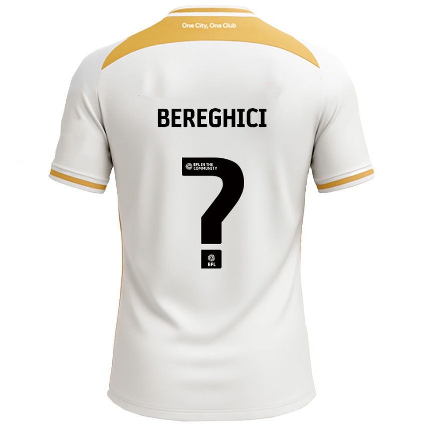 גברים Artiom Bereghici #0 לבן זהב ג'רזי ביתית 2025/26 חולצה קצרה