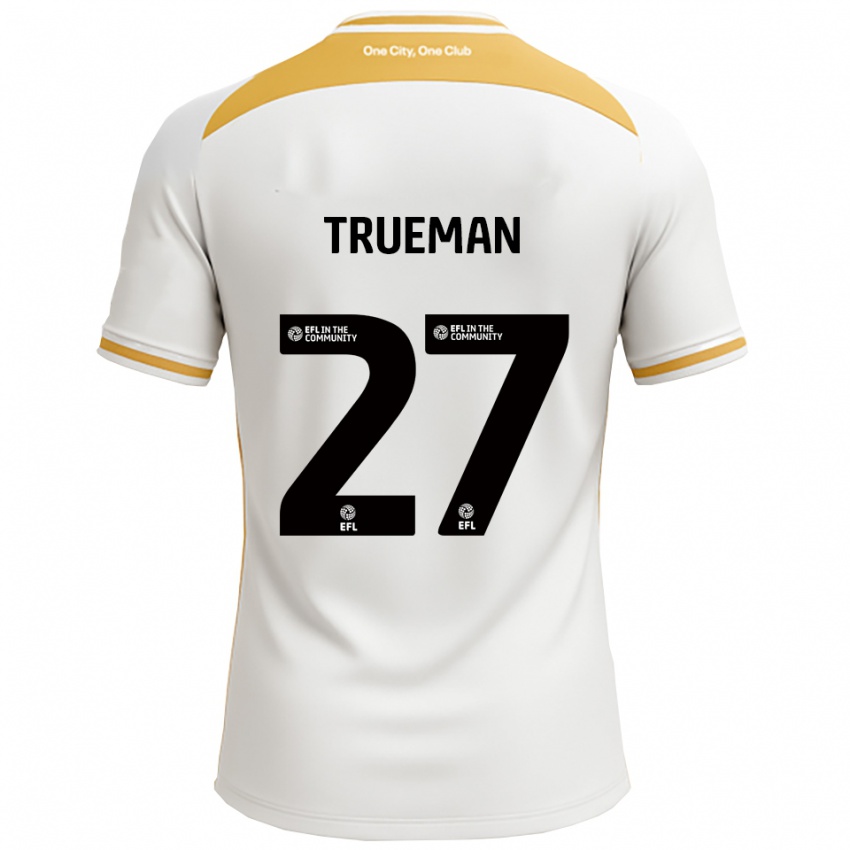 גברים קונאל טראמן #27 לבן זהב ג'רזי ביתית 2025/26 חולצה קצרה