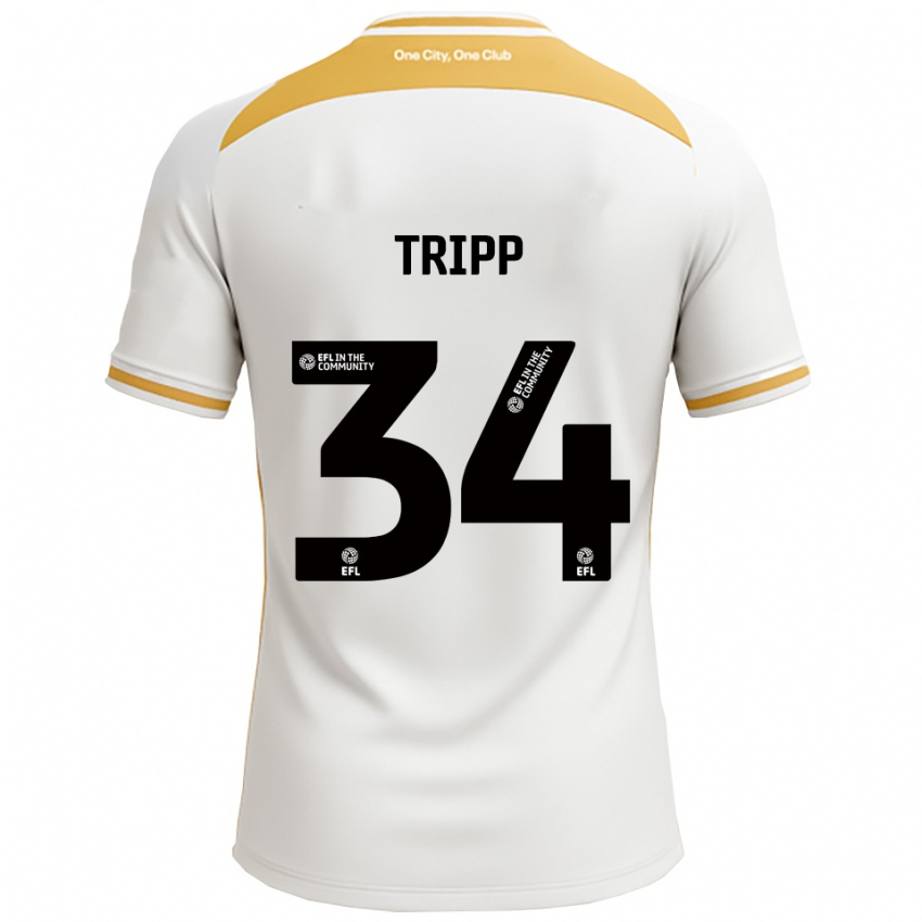 גברים קאלום טריפ #34 לבן זהב ג'רזי ביתית 2025/26 חולצה קצרה