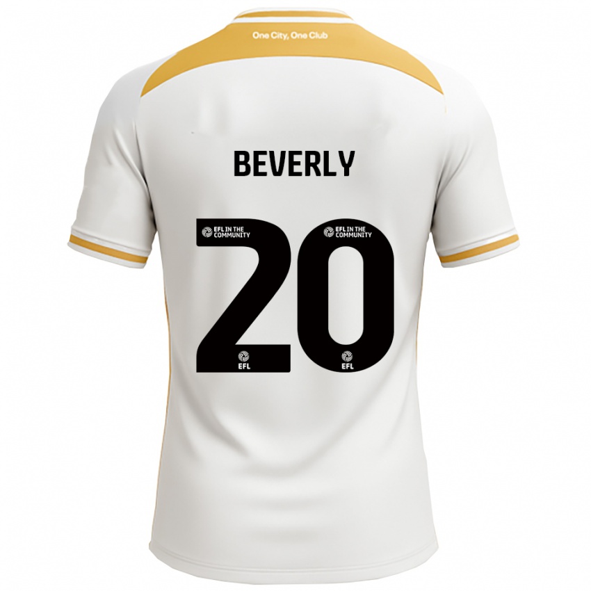 גברים Poppy Beverly #20 לבן זהב ג'רזי ביתית 2025/26 חולצה קצרה