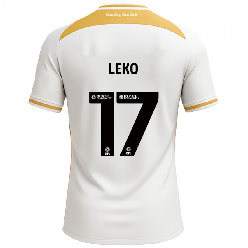 גברים ג׳ונת׳ן לקו #17 לבן זהב ג'רזי ביתית 2025/26 חולצה קצרה