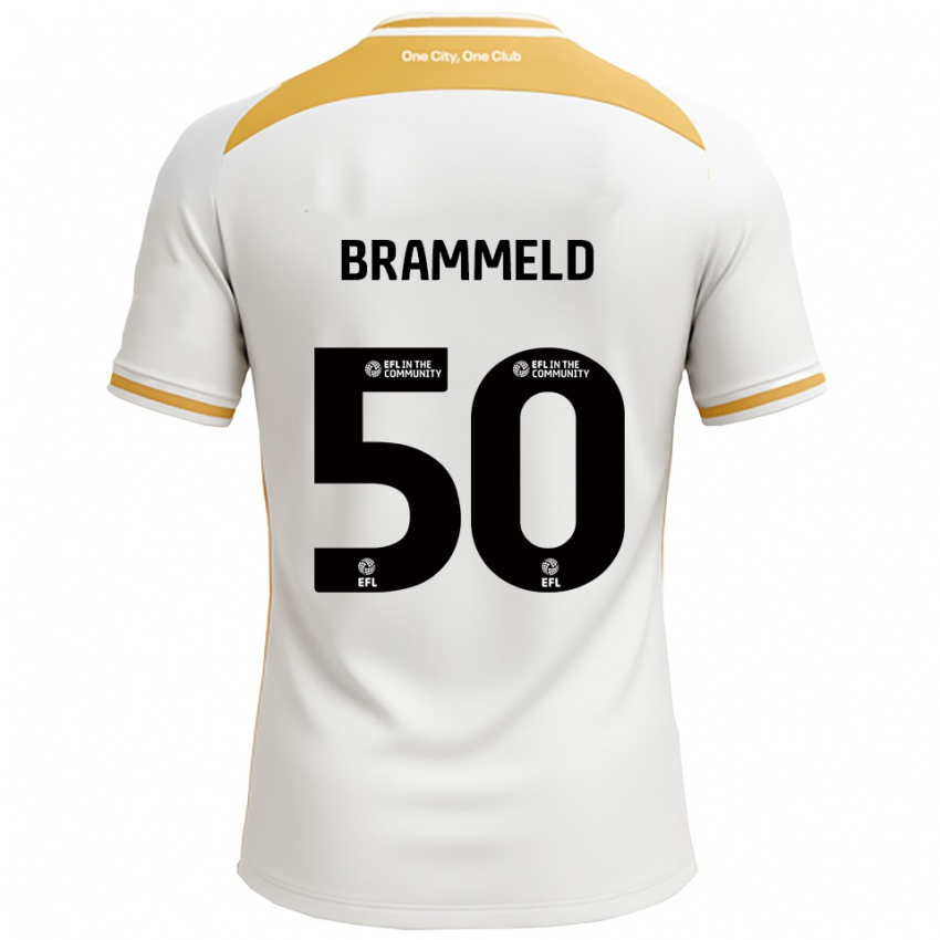 גברים Michael Brammeld #50 לבן זהב ג'רזי ביתית 2025/26 חולצה קצרה