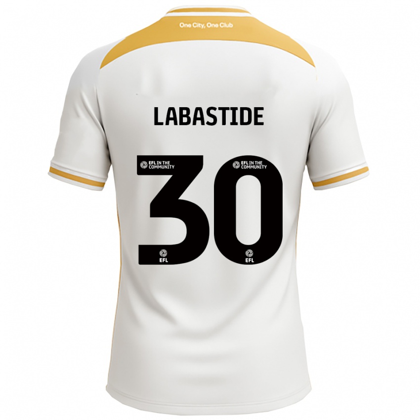 גברים Zara Labastide #30 לבן זהב ג'רזי ביתית 2025/26 חולצה קצרה