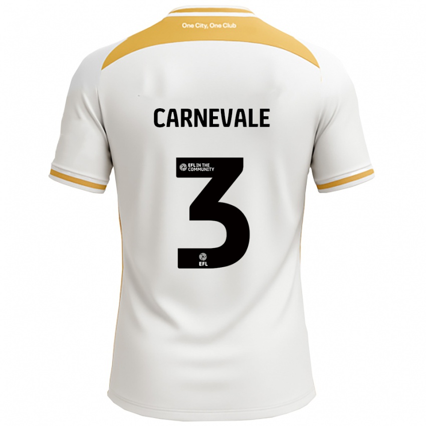 גברים Giusy Carnevale #3 לבן זהב ג'רזי ביתית 2025/26 חולצה קצרה