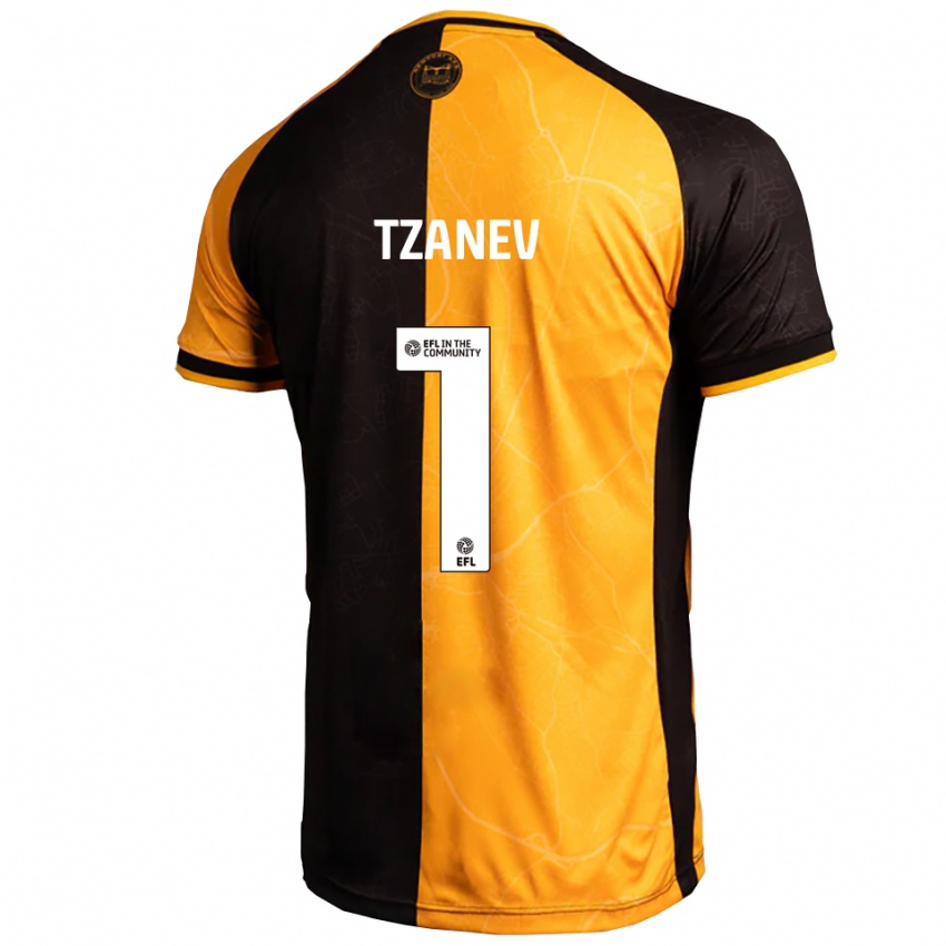 גברים ניק טזאנב #1 צהוב שחור ג'רזי ביתית 2025/26 חולצה קצרה