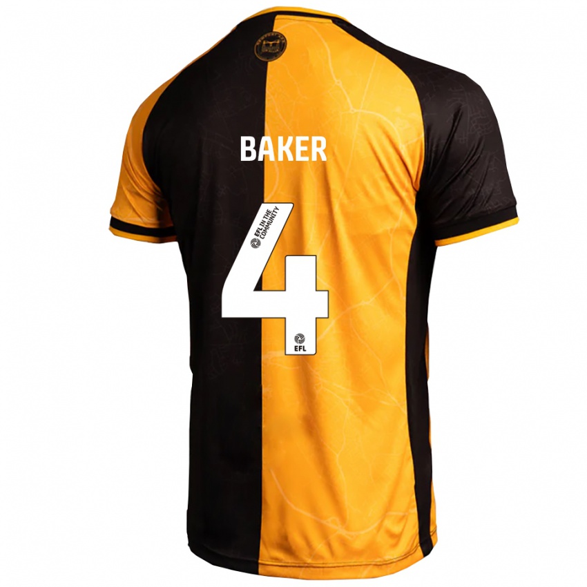 גברים מת׳יו ריאן סיטורוס בייקר #4 צהוב שחור ג'רזי ביתית 2025/26 חולצה קצרה