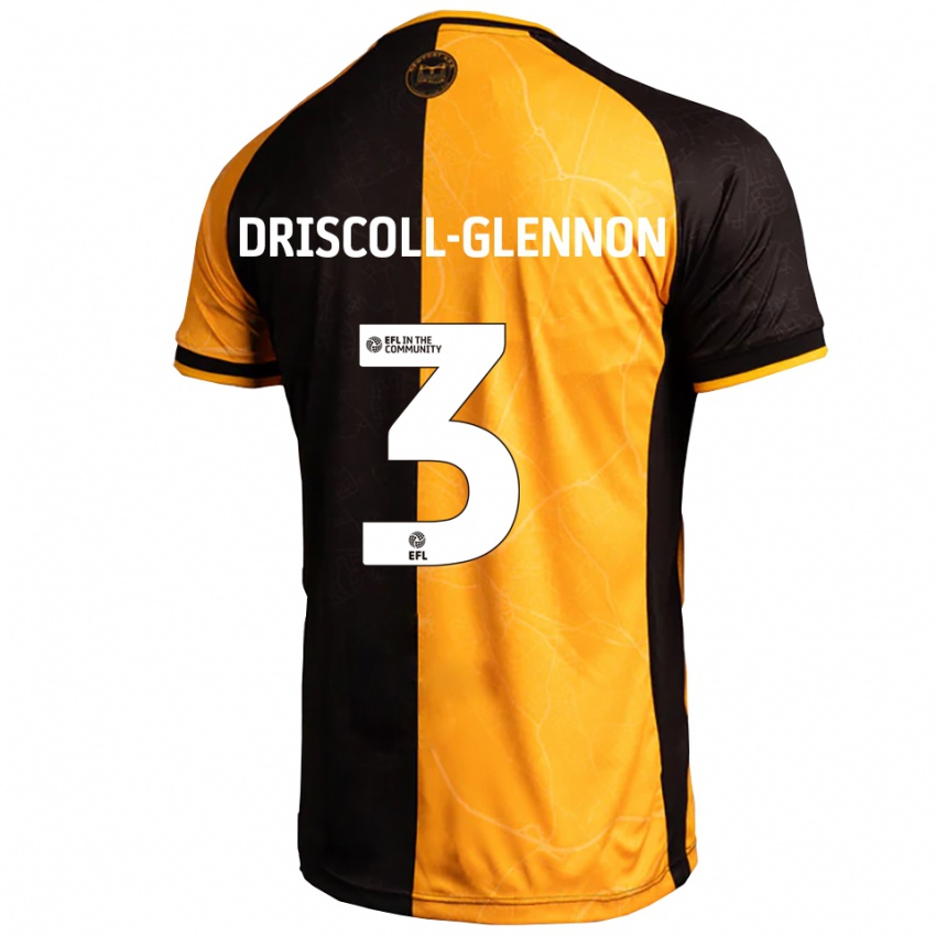 גברים אנתוני דריסקול-גלנון #3 צהוב שחור ג'רזי ביתית 2025/26 חולצה קצרה