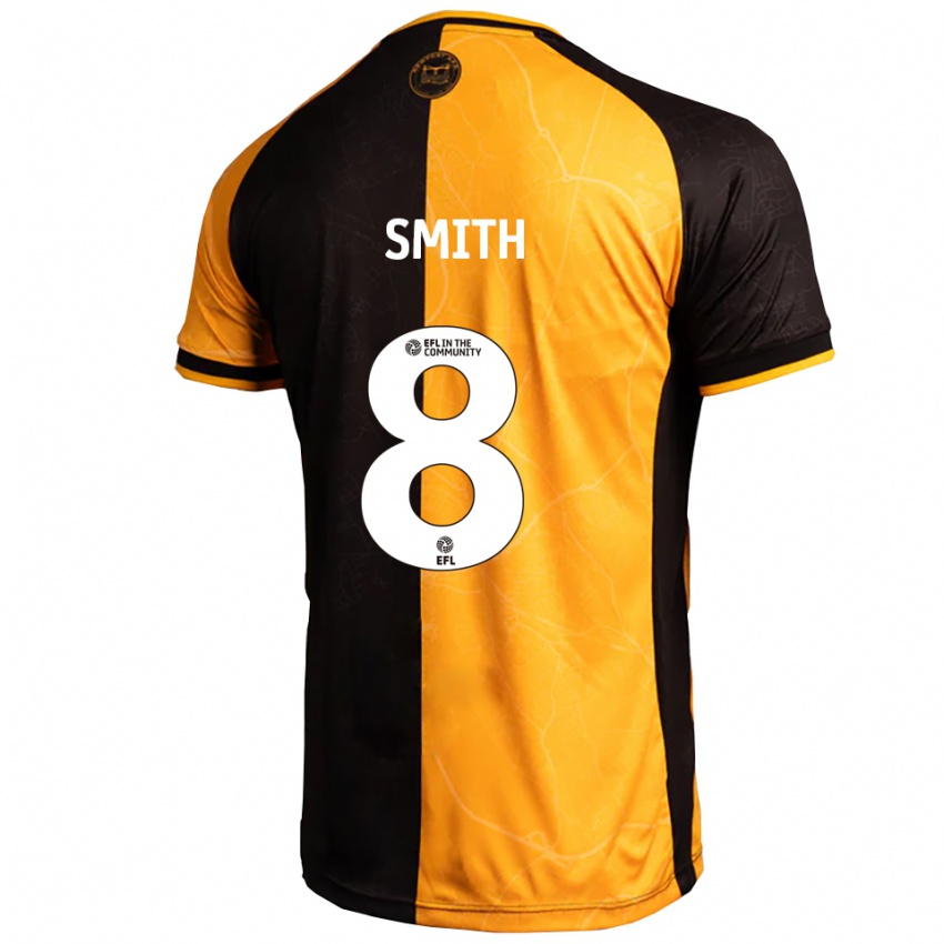 גברים Matt Smith #8 צהוב שחור ג'רזי ביתית 2025/26 חולצה קצרה