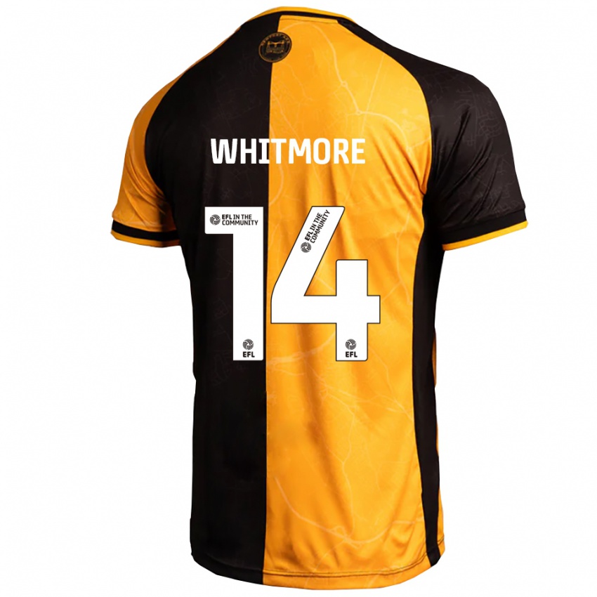 גברים קאי ויטמור #14 צהוב שחור ג'רזי ביתית 2025/26 חולצה קצרה