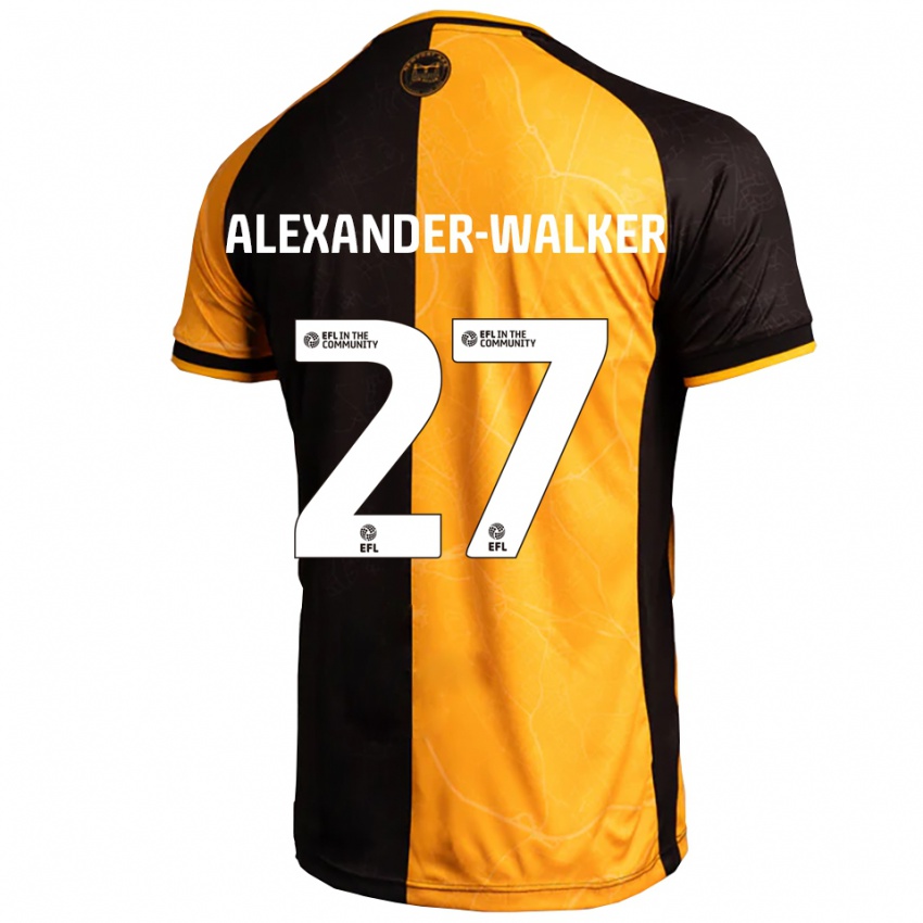 גברים מוזס אלכסנדר-ווקר #27 צהוב שחור ג'רזי ביתית 2025/26 חולצה קצרה