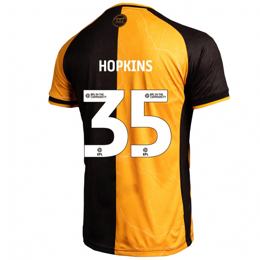 גברים Bailey Hopkins #35 צהוב שחור ג'רזי ביתית 2025/26 חולצה קצרה