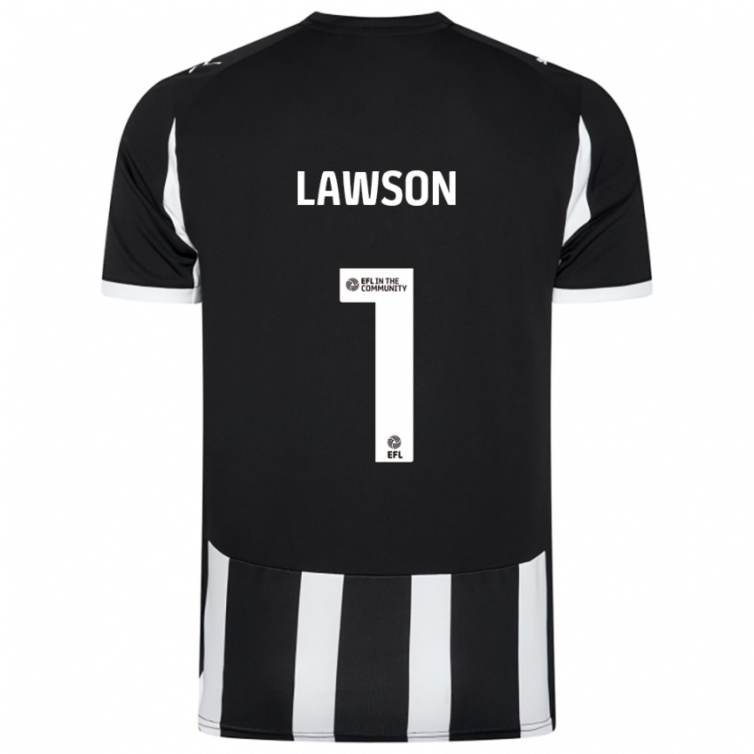 גברים Harvey Lawson #1 שחור לבן ג'רזי ביתית 2025/26 חולצה קצרה