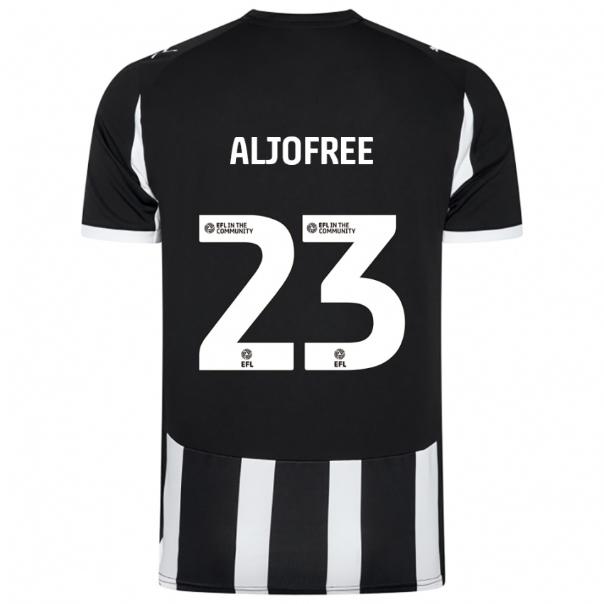 גברים Sonny Aljofree #23 שחור לבן ג'רזי ביתית 2025/26 חולצה קצרה