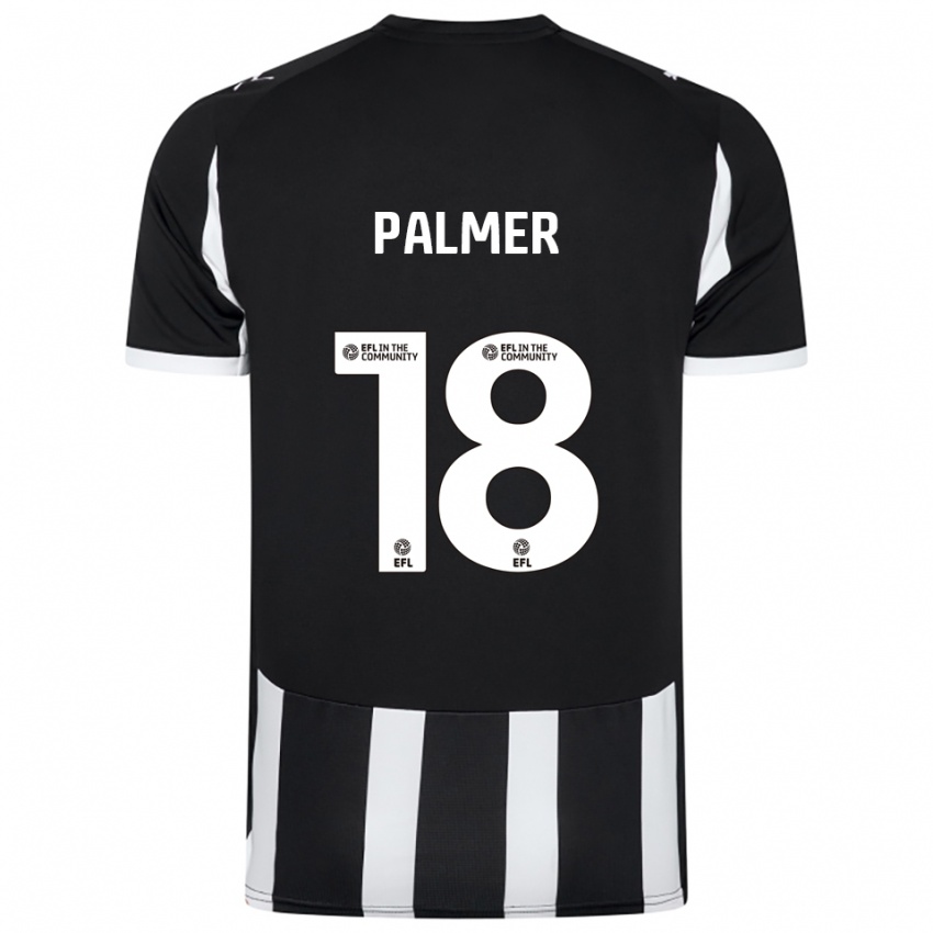 גברים Matt Palmer #18 שחור לבן ג'רזי ביתית 2025/26 חולצה קצרה