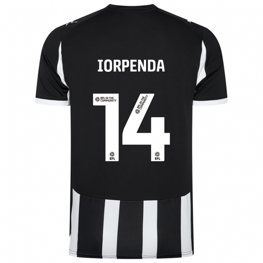 גברים Tom Iorpenda #14 שחור לבן ג'רזי ביתית 2025/26 חולצה קצרה