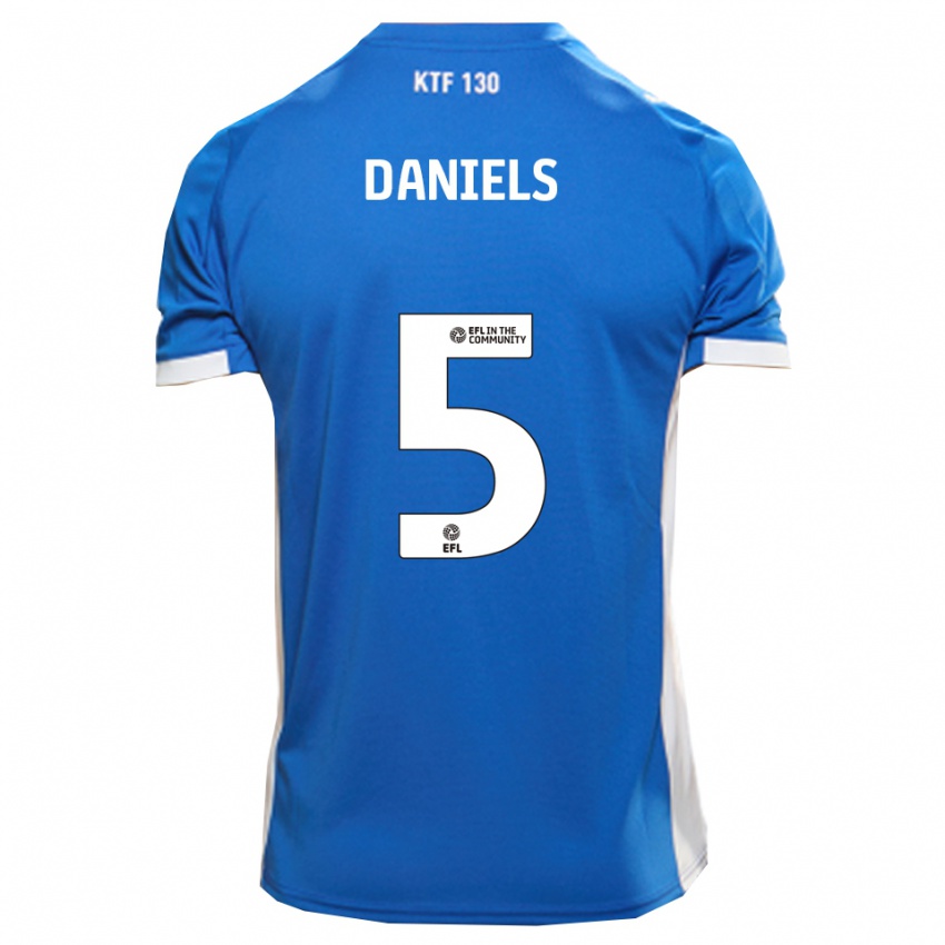 גברים דונרבון דניאלס #5 כחול לבן ג'רזי ביתית 2025/26 חולצה קצרה