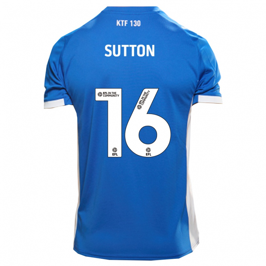 גברים Will Sutton #16 כחול לבן ג'רזי ביתית 2025/26 חולצה קצרה