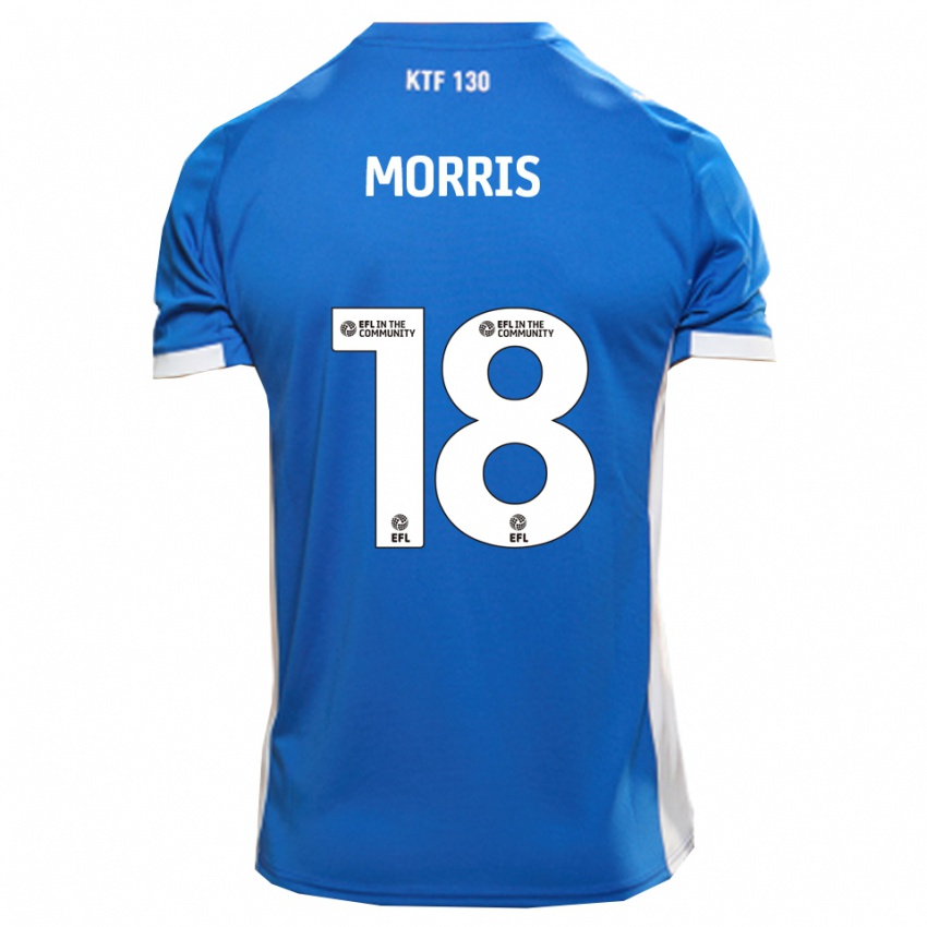 גברים קירון מוריס #18 כחול לבן ג'רזי ביתית 2025/26 חולצה קצרה