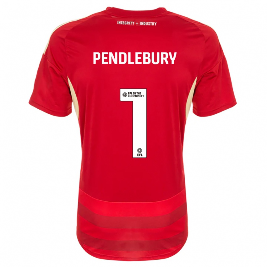 גברים Izzy Pendlebury #1 אדום לבן ג'רזי ביתית 2025/26 חולצה קצרה