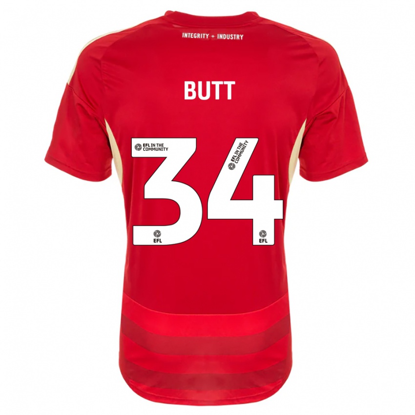 גברים רובן באט #34 אדום לבן ג'רזי ביתית 2025/26 חולצה קצרה