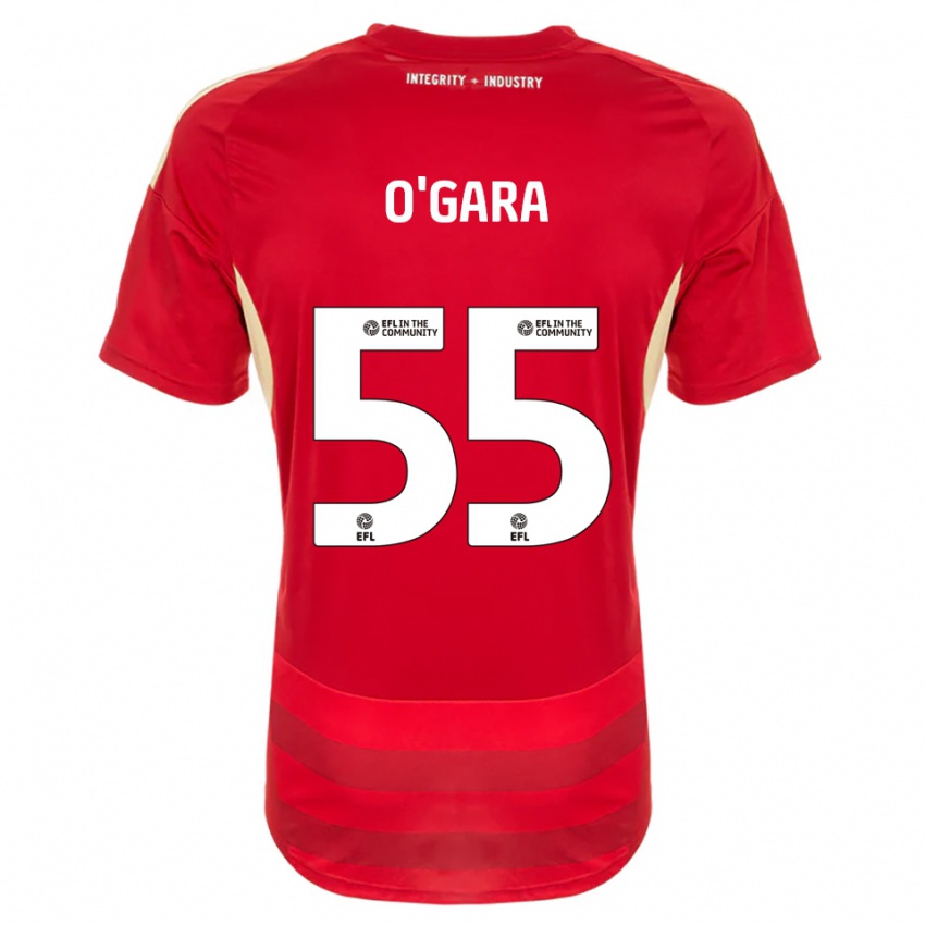 גברים Harry O'gara #55 אדום לבן ג'רזי ביתית 2025/26 חולצה קצרה