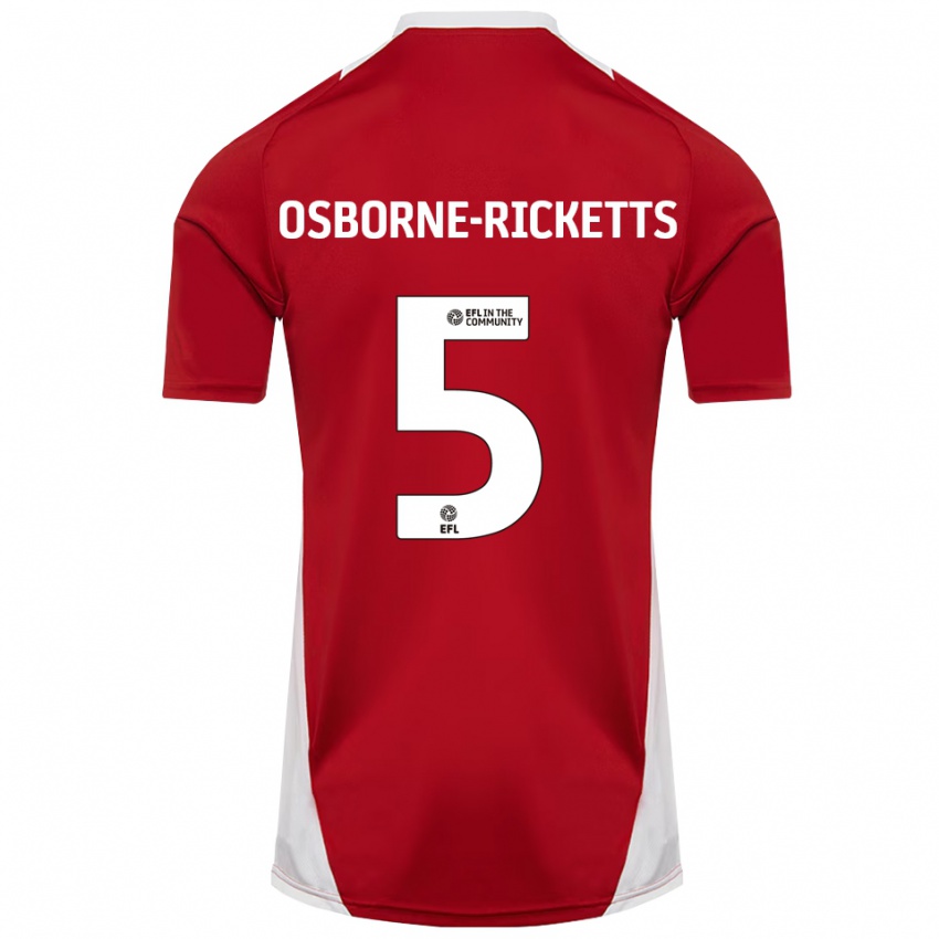 גברים סהרה אוסבורן-ריקטס #5 אדום לבן זהב ג'רזי ביתית 2025/26 חולצה קצרה